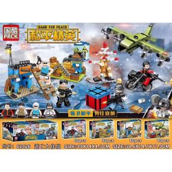 PRCK 62026 non  KẾT HỢP ESCAPE COMBAT 4 bộ đồ chơi xếp lắp ráp ghép mô hình Game For Peace Chiến Đấu Cho Hòa Bình 320 khối