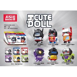 JISI 6870 6865 6866 6867 6868 6869 non  CẬU BÉ ĐẦU VUÔNG 6 KIỂU bộ đồ chơi xếp lắp ráp ghép mô hình Brickheadz Nhân Vật Đầu To