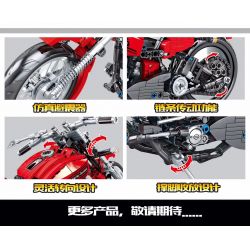 SEMBO 701706 non  XE MÁY HARLEY DAVIDSON bộ đồ chơi xếp lắp ráp ghép mô hình  HARLEY-DAVIDSON Kỹ Thuật Công Nghệ Cao Mô Hình Phương Tiện 782 khối