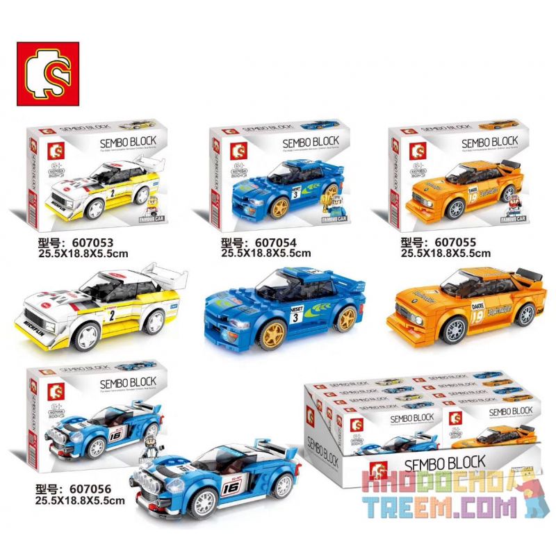 SEMBO 607053 non  CÂU CHUYỆN XE AUDI SPORT QUATTRO S1 bộ đồ chơi xếp lắp ráp ghép mô hình Speed Champions Racing Cars FAMOUS CAR Đua Xe Công Thức 203 khối
