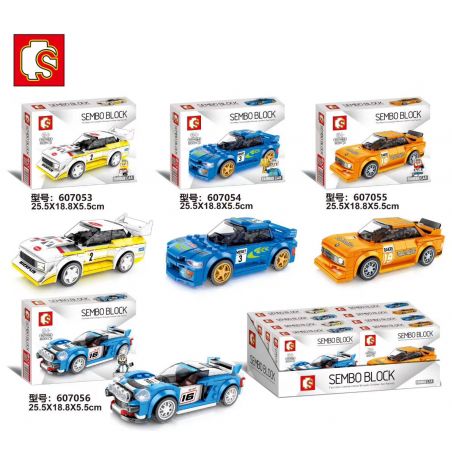 SEMBO 607053 non  CÂU CHUYỆN XE AUDI SPORT QUATTRO S1 bộ đồ chơi xếp lắp ráp ghép mô hình Speed Champions Racing Cars FAMOUS CAR Đua Xe Công Thức 203 khối