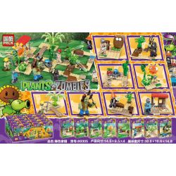 PRCK 69305 non  8 NGÔI NHÀ XANH bộ đồ chơi xếp lắp ráp ghép mô hình Plants Vs Zombies PLANTS VS. ZOMBIES Hoa Quả Nổi Giận