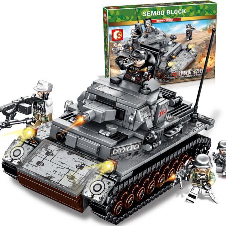 SEMBO 101322 non  XE TĂNG IV CỦA ĐỨC bộ đồ chơi xếp lắp ráp ghép mô hình Empires Of Steel Đế Chế Thép 596 khối