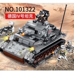 SEMBO 101322 non  XE TĂNG IV CỦA ĐỨC bộ đồ chơi xếp lắp ráp ghép mô hình Empires Of Steel Đế Chế Thép 596 khối