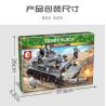 SEMBO 101322 non  XE TĂNG IV CỦA ĐỨC bộ đồ chơi xếp lắp ráp ghép mô hình Empires Of Steel Đế Chế Thép 596 khối
