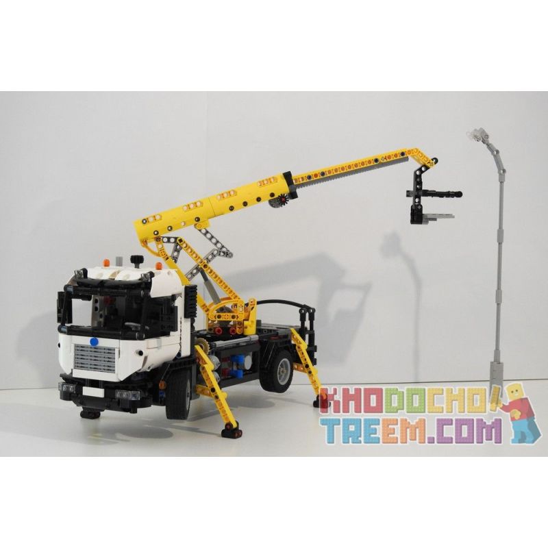 REBRICKABLE MOC-7783 7783 MOC7783 non  XE TẢI ĐIỆN GẮN CẨU bộ đồ chơi xếp lắp ráp ghép mô hình  MOTORIZED CHERRY PICKER Kỹ Thuật Công Nghệ Cao Mô Hình Phương Tiện 1070 khối