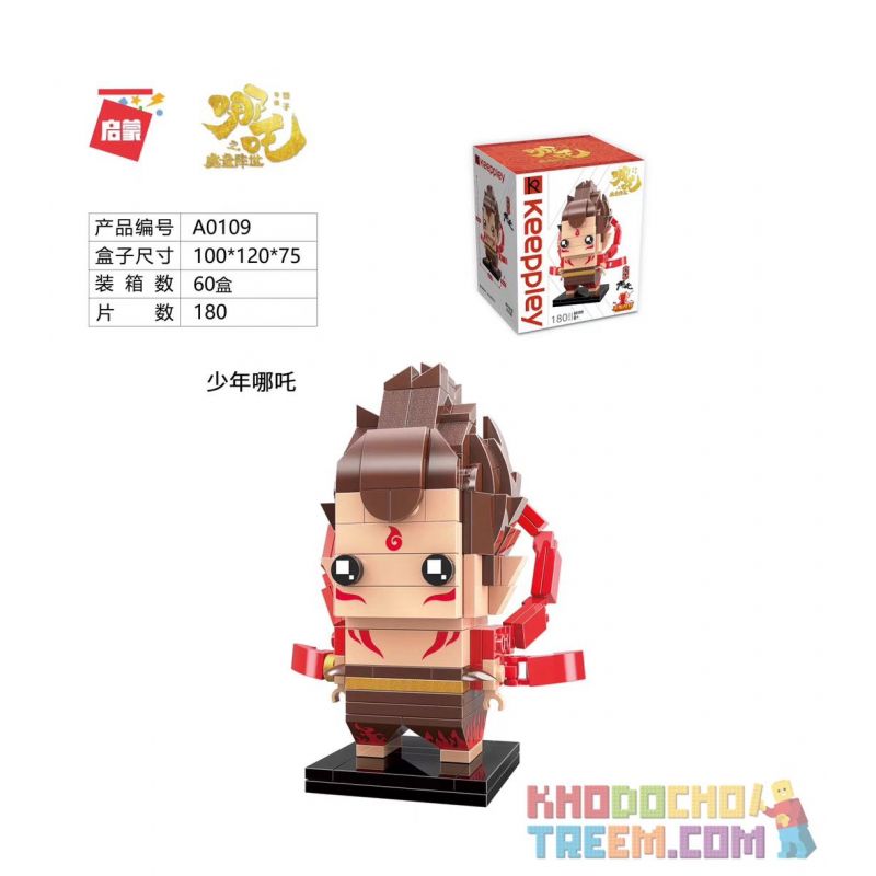 Enlighten A0109 0109 Qman A0109 0109 non  CẬU BÉ NEZHA bộ đồ chơi xếp lắp ráp ghép mô hình KEEPPLAY Natra 180 khối