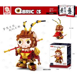 SLUBAN M38-B0761G B0761G 0761G M38B0761G 38-B0761G non  PHIÊN BẢN Q CỦA MONKEY KING bộ đồ chơi xếp lắp ráp ghép mô hình Brickheadz QBRICKS Nhân Vật Đầu To 216 khối