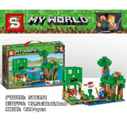 SHENG YUAN SY SY6192 6192 non  THẾ GIỚI CỦA TÔI bộ đồ chơi xếp lắp ráp ghép mô hình Minecraft MY WORLD Game Xây Dựng 424 khối