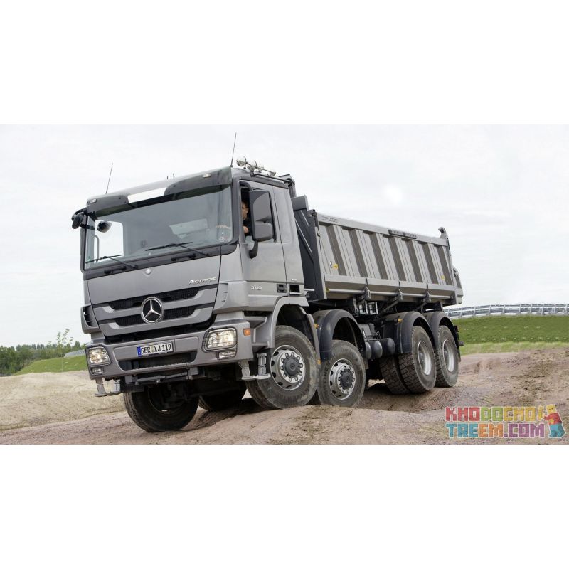 REBRICKABLE MOC-25443 25443 MOC25443 non  XE BEN MERCEDES-BENZ ACTROS bộ đồ chơi xếp lắp ráp ghép mô hình    8X4 MERCEDES ACTROS DUMP TRUCK Kỹ Thuật Công Nghệ Cao Mô Hình Phương Tiện 1221 khối