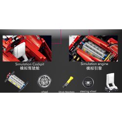 LIN07 0011 non  FERRARI 248 F1 1:11 tỷ lệ 1:11 bộ đồ chơi xếp lắp ráp ghép mô hình  Kỹ Thuật Công Nghệ Cao Mô Hình Phương Tiện 1275 khối