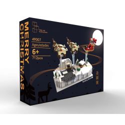 GEJIA 49007 non  BAY GIÁNG SINH bộ đồ chơi xếp lắp ráp ghép mô hình The  Ninjago Movie PURSUIT OF CHRISTMAS Ninja Lốc Xoáy 759 khối