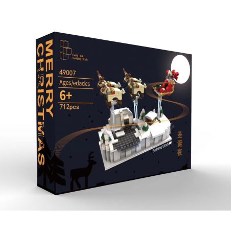 GEJIA 49007 non  BAY GIÁNG SINH bộ đồ chơi xếp lắp ráp ghép mô hình The  Ninjago Movie PURSUIT OF CHRISTMAS Ninja Lốc Xoáy 759 khối