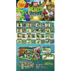 PRCK 69307 non  DU HÀNH THỜI GIAN TUYỆT VỜI 16 MẪU bộ đồ chơi xếp lắp ráp ghép mô hình Plants Vs Zombies PLANTS VS. ZOMBIES Hoa Quả Nổi Giận