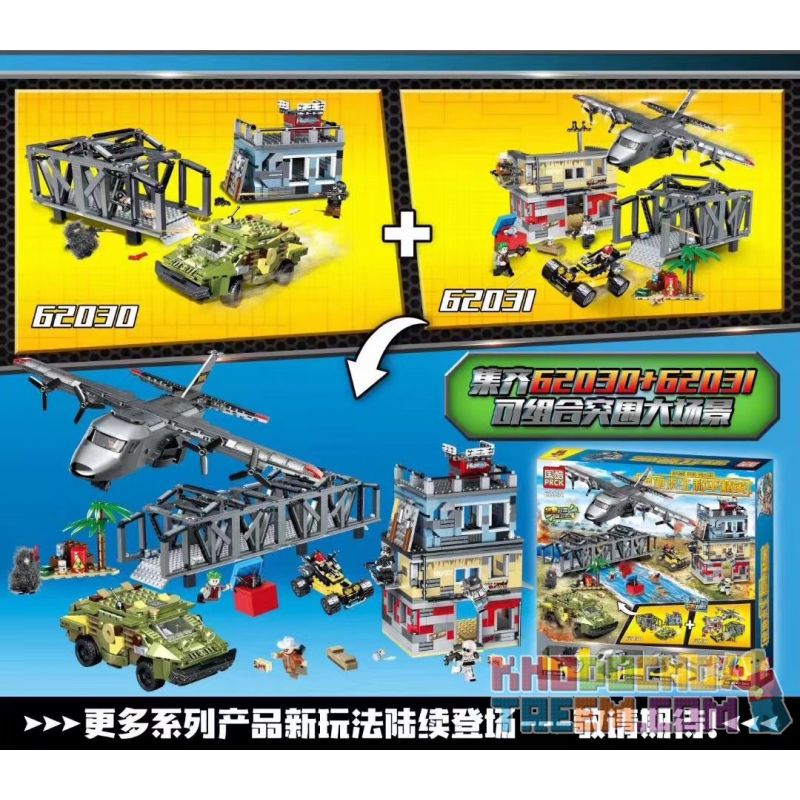 PRCK 62030 62031 non  WEIQIAO ĐỘT PHÁ LỚN 2 KẾT HỢP bộ đồ chơi xếp lắp ráp ghép mô hình Game For Peace Chiến Đấu Cho Hòa Bình 839 khối