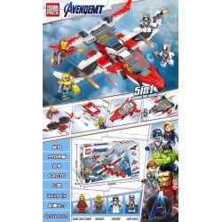PRCK 64036 non  NHÂN VIÊN HÀNG KHÔNG bộ đồ chơi xếp lắp ráp ghép mô hình Marvel Super Heroes AVENGEMT Siêu Anh Hùng Marvel 322 khối