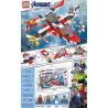 PRCK 64036 non  NHÂN VIÊN HÀNG KHÔNG bộ đồ chơi xếp lắp ráp ghép mô hình Marvel Super Heroes AVENGEMT Siêu Anh Hùng Marvel 322 khối