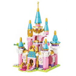 Enlighten 2613 Qman 2613 non  FLOWER SEA CASTLE 4 TỔ HỢP BAIYUEMEN HEXIN PAVILION GREEN GARDEN STAR PICKING TOWER bộ đồ chơi xếp lắp ráp ghép mô hình Prinecess Leah PRINCESS LEAH Công Chúa Leah 468 khối