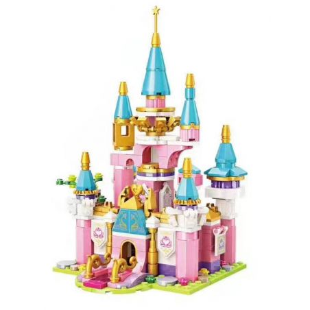 Enlighten 2613 Qman 2613 non  FLOWER SEA CASTLE 4 TỔ HỢP BAIYUEMEN HEXIN PAVILION GREEN GARDEN STAR PICKING TOWER bộ đồ chơi xếp lắp ráp ghép mô hình Prinecess Leah PRINCESS LEAH Công Chúa Leah 468 khối