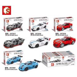 SEMBO 607060 non  APOLLO S. bộ đồ chơi xếp lắp ráp ghép mô hình Speed Champions Racing Cars FAMOUS CAR APOLLO Đua Xe Công Thức 214 khối