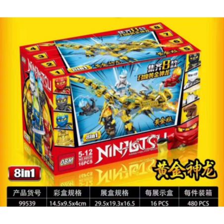 FROG BABY OBM 99539 non  GOLDEN DRAGON 8 KẾT HỢP bộ đồ chơi xếp lắp ráp ghép mô hình The  Ninjago Movie NINJUTSU Ninja Lốc Xoáy 391 khối