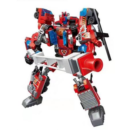 Enlighten 1416 Qman 1416 non  SỰ KẾT HỢP RỰC LỬA CỦA THẦN CHIẾN TRANH 6 XE CHỈ HUY ĐẤU CỨU HỎA CHÉM THANG CHIA ĐÔI CHỮA CHÁY XUNG TRỰC THĂNG TIÊN PHONG XẢ KHÓI BÃO bộ đồ chơi xếp lắp ráp ghép mô hình Transformers TRANS-COLLECTOR Robot Đại Chiến Người Máy Biến Hình 476 khối