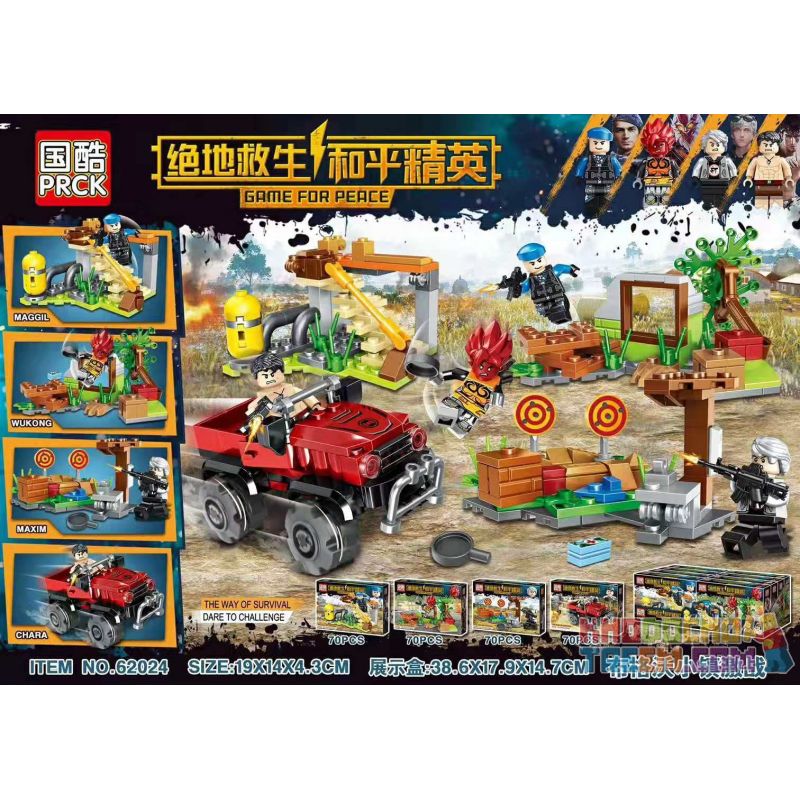 PRCK 62024 non  4 KẾT HỢP Ở THỊ TRẤN BURGWO bộ đồ chơi xếp lắp ráp ghép mô hình Game For Peace Chiến Đấu Cho Hòa Bình 280 khối