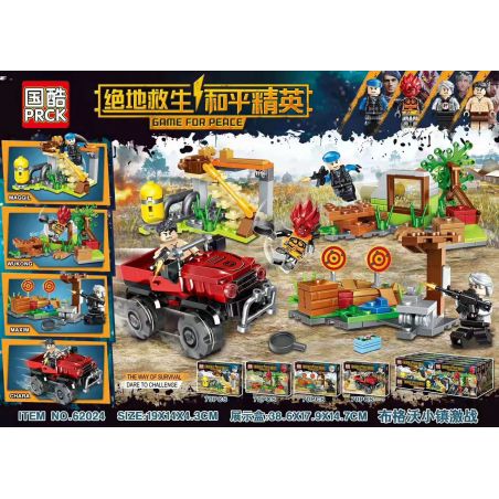 PRCK 62024 non  4 KẾT HỢP Ở THỊ TRẤN BURGWO bộ đồ chơi xếp lắp ráp ghép mô hình Game For Peace Chiến Đấu Cho Hòa Bình 280 khối