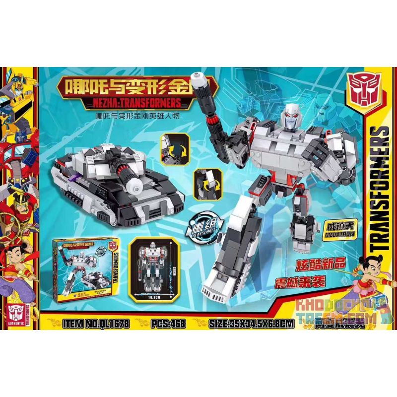QL1678 1678 non  MEGATRON. bộ đồ chơi xếp lắp ráp ghép mô hình Transformers NEZHA-TRANSFORMERS Robot Đại Chiến Người Máy Biến Hình 468 khối