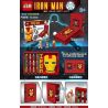 JLB 3D128 non  SÁCH TUYỂN TẬP NGƯỜI SẮT bộ đồ chơi xếp lắp ráp ghép mô hình Super Heroes IRON MAN BUILDING BLOCK STORAGE BOOK Siêu Nhân Anh Hùng