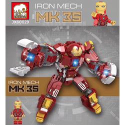 ELEPHANT JX60029 60029 non  NGƯỜI SẮT MK 35 bộ đồ chơi xếp lắp ráp ghép mô hình Marvel Super Heroes IRON MECH MK 35 Siêu Anh Hùng Marvel 425 khối