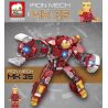 ELEPHANT JX60029 60029 non  NGƯỜI SẮT MK 35 bộ đồ chơi xếp lắp ráp ghép mô hình Marvel Super Heroes IRON MECH MK 35 Siêu Anh Hùng Marvel 425 khối
