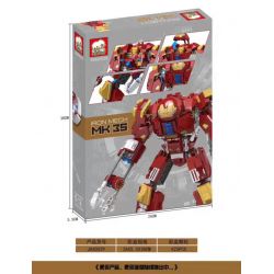 ELEPHANT JX60029 60029 non  NGƯỜI SẮT MK 35 bộ đồ chơi xếp lắp ráp ghép mô hình Marvel Super Heroes IRON MECH MK 35 Siêu Anh Hùng Marvel 425 khối