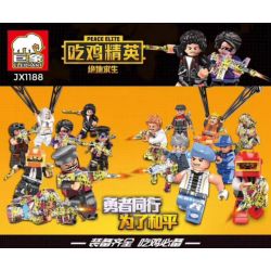 ELEPHANT JX1188 1188 non  16 NHÂN VẬT NHỎ bộ đồ chơi xếp lắp ráp ghép mô hình Peace Elite Hòa Bình Quý Giá