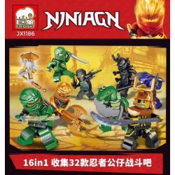 ELEPHANT JX1186 1186 non  16 NHÂN VẬT NHỎ bộ đồ chơi xếp lắp ráp ghép mô hình The  Ninjago Movie Ninja Lốc Xoáy