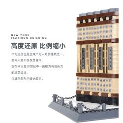WANGE 4220 non  TÒA NHÀ FLATIRON NEW YORK HOA KỲ bộ đồ chơi xếp lắp ráp ghép mô hình THE FLATIRON BUILDING NEW YORK 838 khối