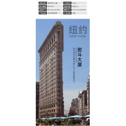 WANGE 4220 non  TÒA NHÀ FLATIRON NEW YORK HOA KỲ bộ đồ chơi xếp lắp ráp ghép mô hình THE FLATIRON BUILDING NEW YORK 838 khối