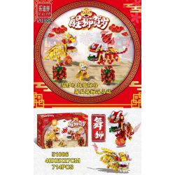 LE DI PIN 51006 non  MÚA SƯ TỬ bộ đồ chơi xếp lắp ráp ghép mô hình Seasonal Mùa Lễ Hội 714 khối