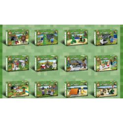 ELEPHANT JX1191 1191 non  MINECRAFT 16 MÔ HÌNH bộ đồ chơi xếp lắp ráp ghép mô hình MY WORLD Game Xây Dựng