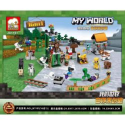 ELEPHANT JX1191 1191 non  MINECRAFT 16 MÔ HÌNH bộ đồ chơi xếp lắp ráp ghép mô hình MY WORLD Game Xây Dựng