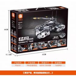 FORANGE FC6101 6101 non  XE TĂNG CHIẾN ĐẤU CHỦ LỰC 99A VOI MA MÚT bộ đồ chơi xếp lắp ráp ghép mô hình Military Army 99A MAIN BATTLE TANK Quân Sự Bộ Đội 1640 khối