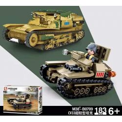 SLUBAN M38-B0709 B0709 0709 M38B0709 38-B0709 non  BỂ SIÊU NHẸ CV33 bộ đồ chơi xếp lắp ráp ghép mô hình World War Ii Chiến Tranh Thế Giới Thứ 2 183 khối