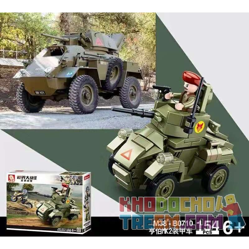 SLUBAN M38-B0710 B0710 0710 M38B0710 38-B0710 non  XE BỌC THÉP HUMBER MK2 bộ đồ chơi xếp lắp ráp ghép mô hình World War Ii Chiến Tranh Thế Giới Thứ 2 154 khối