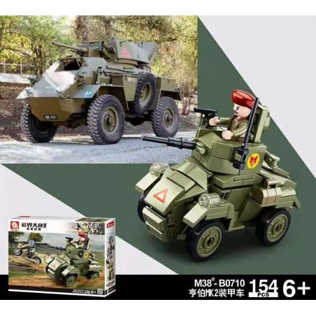 SLUBAN M38-B0710 B0710 0710 M38B0710 38-B0710 non  XE BỌC THÉP HUMBER MK2 bộ đồ chơi xếp lắp ráp ghép mô hình World War Ii Chiến Tranh Thế Giới Thứ 2 154 khối