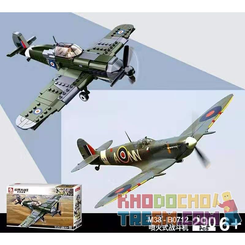 SLUBAN M38-B0712 B0712 0712 M38B0712 38-B0712 non  SPRAY FIGHTER. bộ đồ chơi xếp lắp ráp ghép mô hình World War Ii Chiến Tranh Thế Giới Thứ 2 290 khối