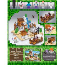 PRCK 63018 non  TRANG VIÊN GIẢI TRÍ bộ đồ chơi xếp lắp ráp ghép mô hình Minecraft MY WORLD Game Xây Dựng 798 khối