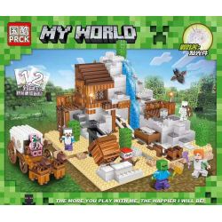 PRCK 63018 non  TRANG VIÊN GIẢI TRÍ bộ đồ chơi xếp lắp ráp ghép mô hình Minecraft MY WORLD Game Xây Dựng 798 khối