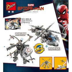 BOZHI 360-8 non  TIẾN SĨ BẠCH TUỘC CHẾ TẠO BÚP BÊ MÁY BAY TRỰC THĂNG bộ đồ chơi xếp lắp ráp ghép mô hình Super Heroes Siêu Nhân Anh Hùng 276 khối