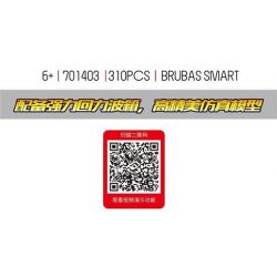 SEMBO 701403 non  PHIÊN BẢN BRABUS MERCEDES-BENZ SMART PULL BACK CAR bộ đồ chơi xếp lắp ráp ghép mô hình Speed Champions Racing Cars BRABUS SMART Đua Xe Công Thức 310 khối