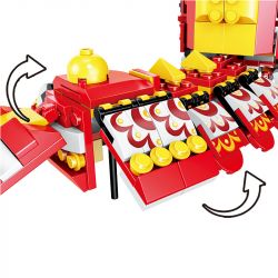 ZHEGAO QL0956 0956 non  MÚA SƯ TỬ bộ đồ chơi xếp lắp ráp ghép mô hình Seasonal HEPPY NEW YEAR Mùa Lễ Hội 423 khối